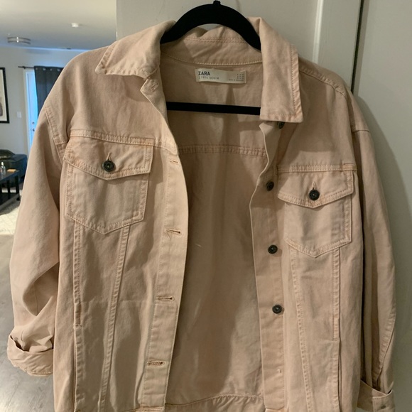 Zara Jackets & Coats Zara Oversized Light Pink Jean Jacket Poshmark